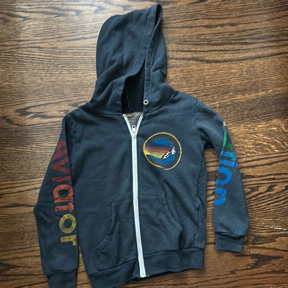 Kids Hoodie - Gray with Multicolor Accents